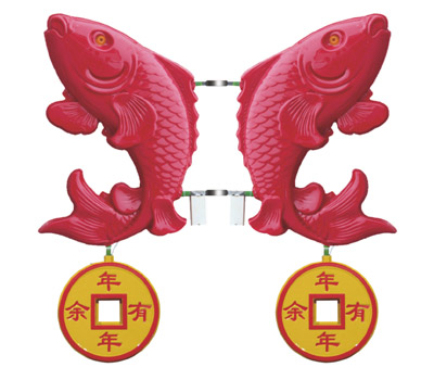 LED內(nèi)發(fā)光雙鯉魚(yú)-年年有余燈飾